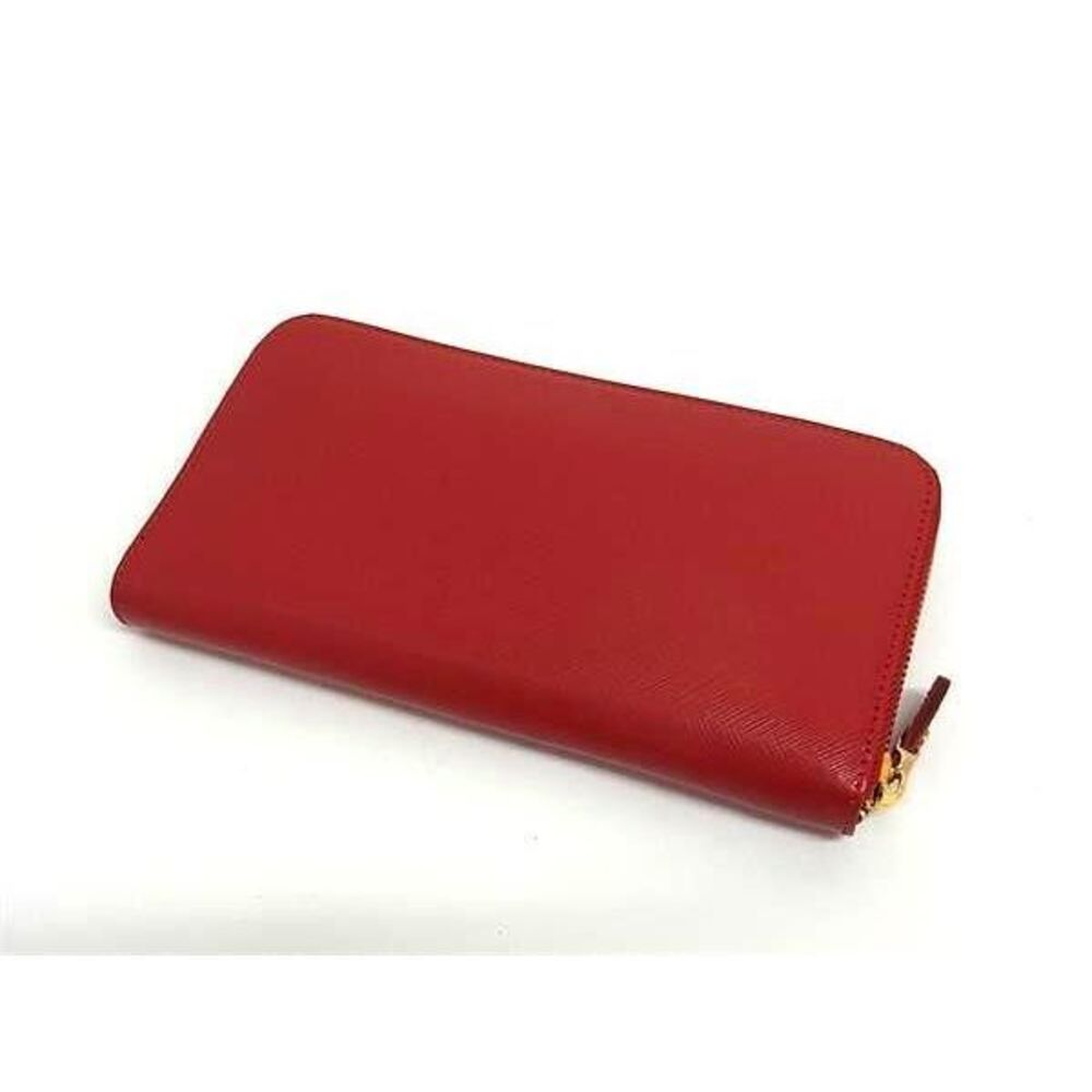 Ferragamo Double Gancini Leather Round Zip Long Wallet Red - Picture 2 of 5